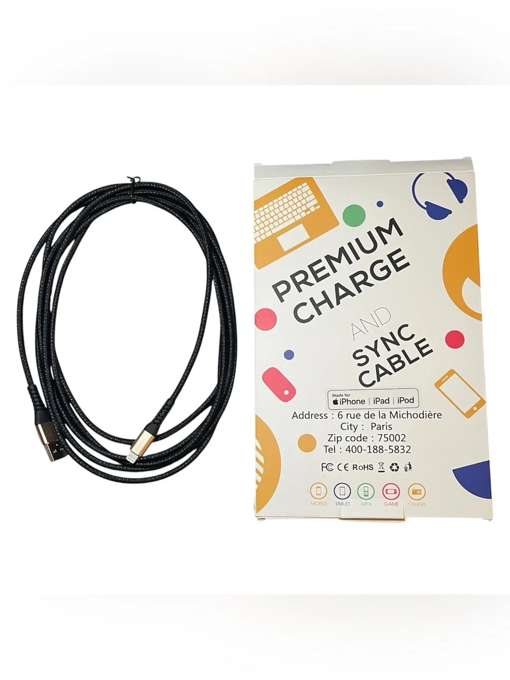Premium Charge & Sync Cable USB - USB-C MFi Apple Certified- iPhone & iPad - NEW